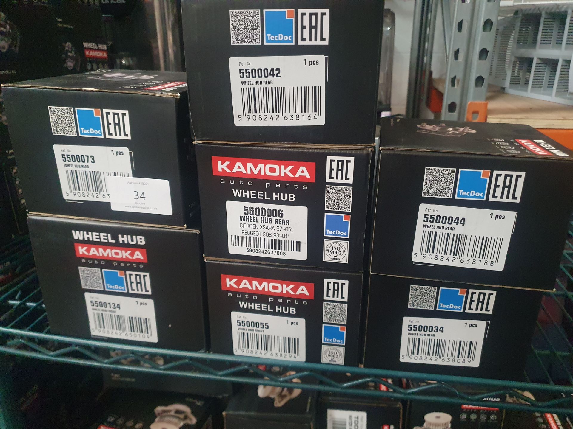 7 x Kamoka wheel hub assorted