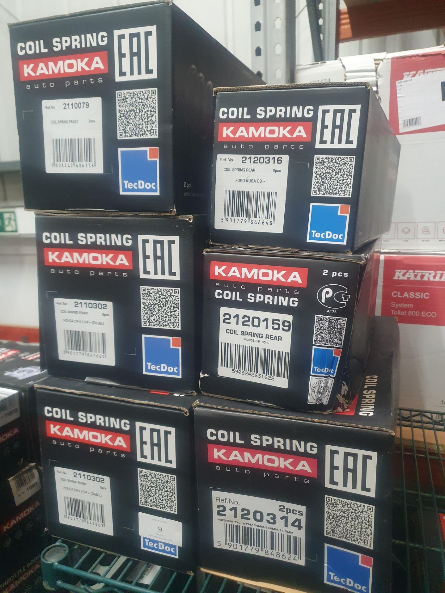 6 x Kamoka coil spring assorted