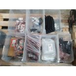 7 x tubs with 40+ items; ABS sensors, mirrors, grills, etc