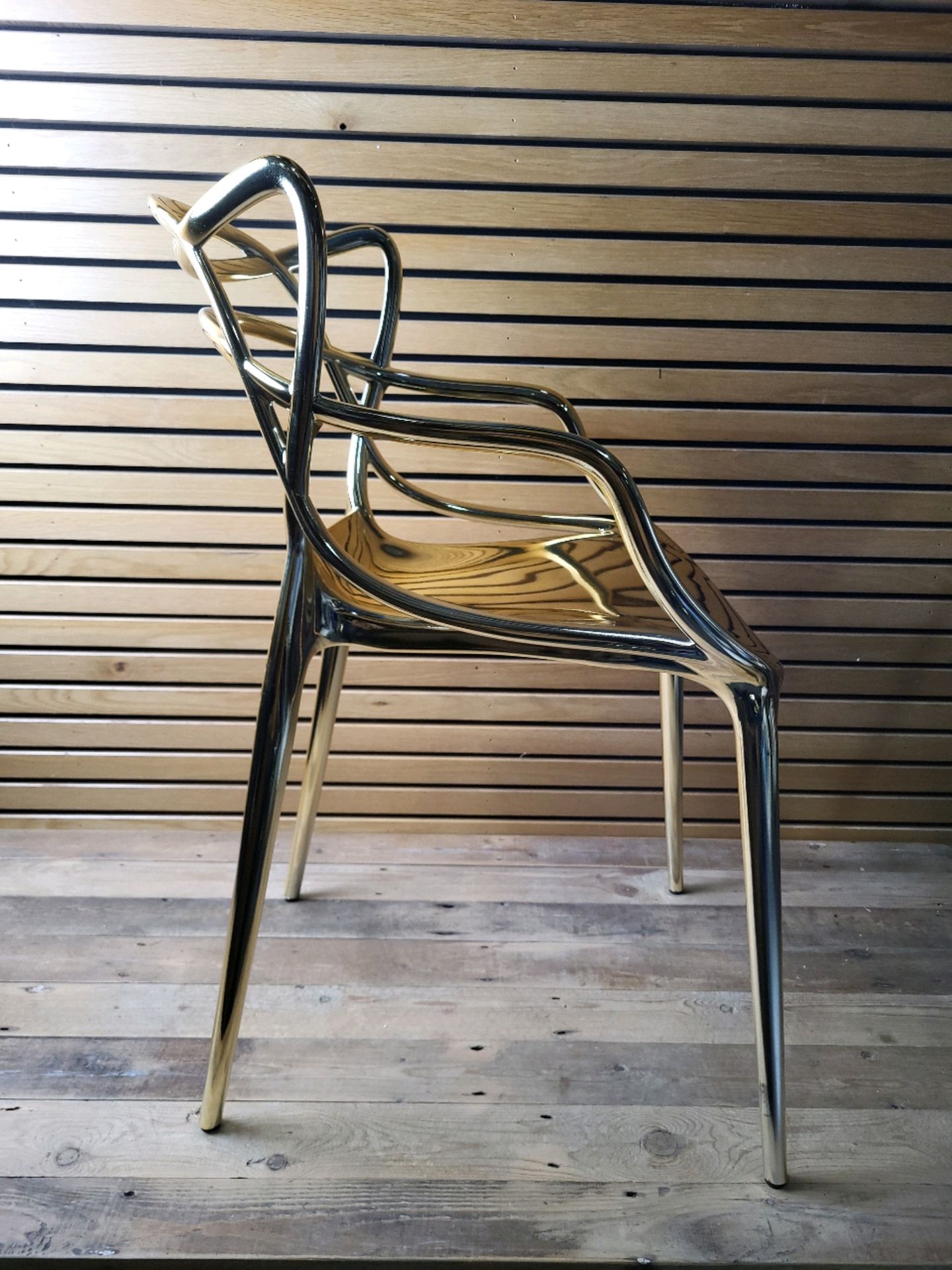 Kartell Masters Chairs - pair - in Gold designed by Philippe Starck & Eugeni Quitlett - Image 3 of 4