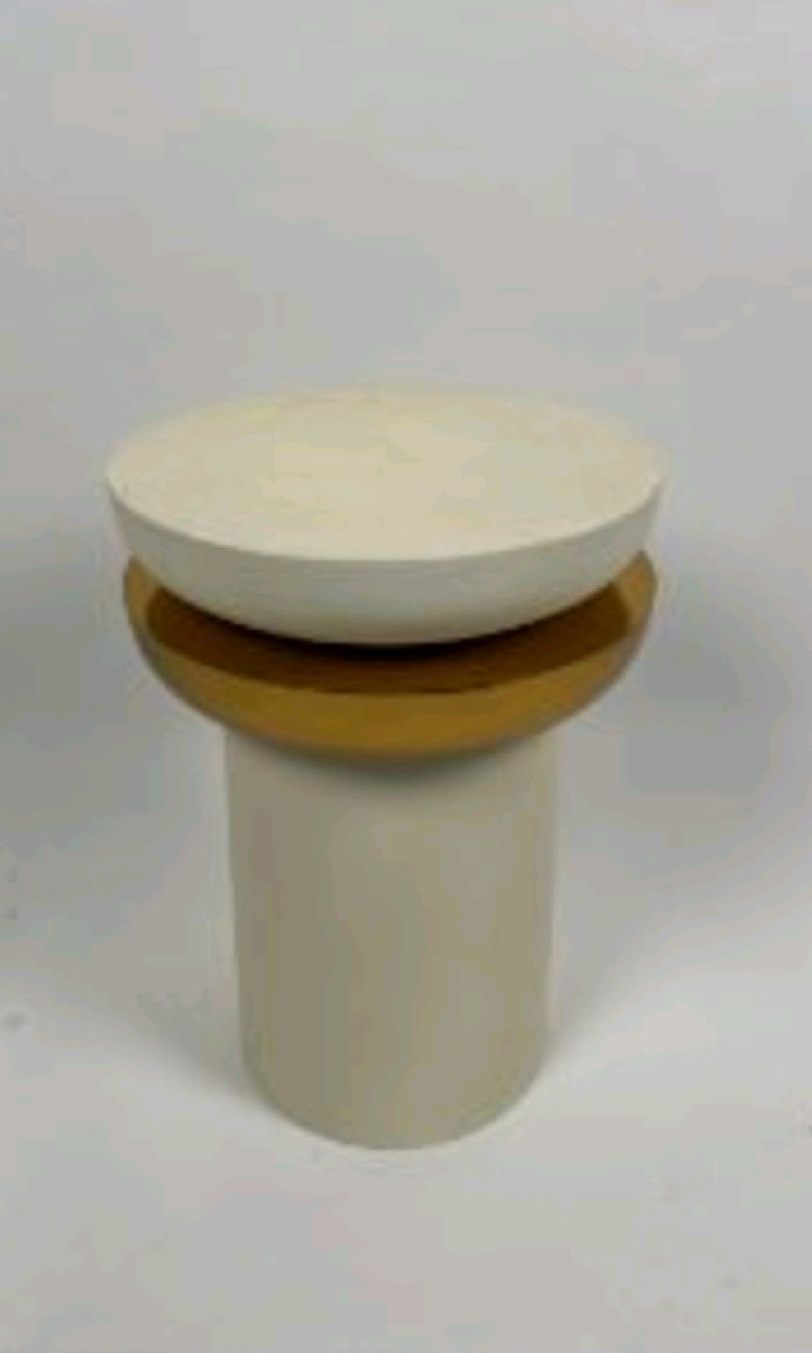 Amara Cream and Gold Side Table - Image 3 of 4