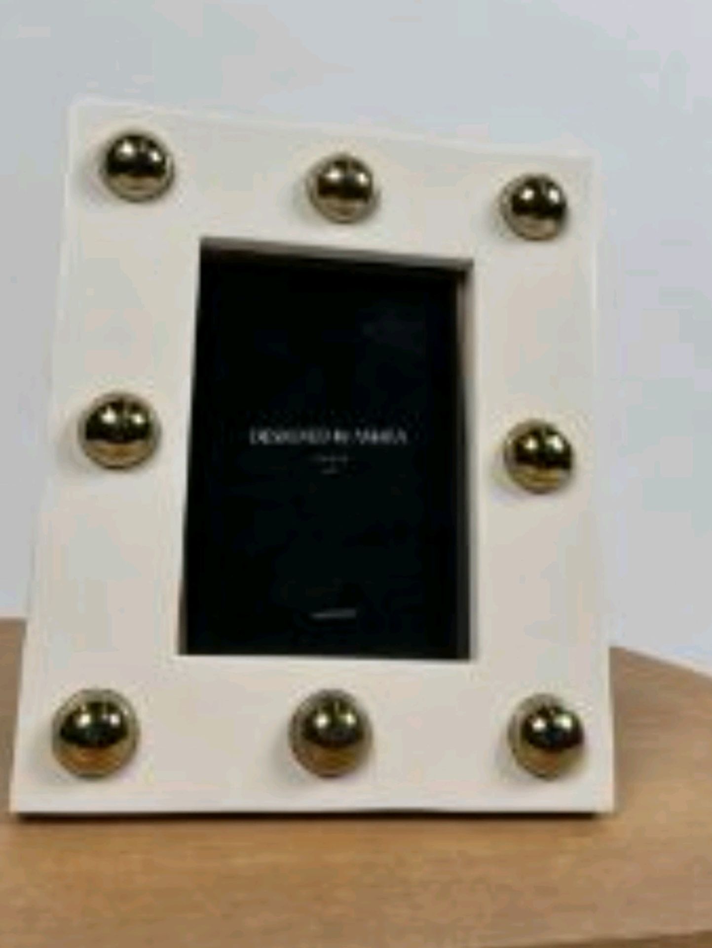 White Studded Amara Design Picture Frame - Image 3 of 5