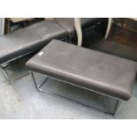 Leather Look Bench Seats x 3