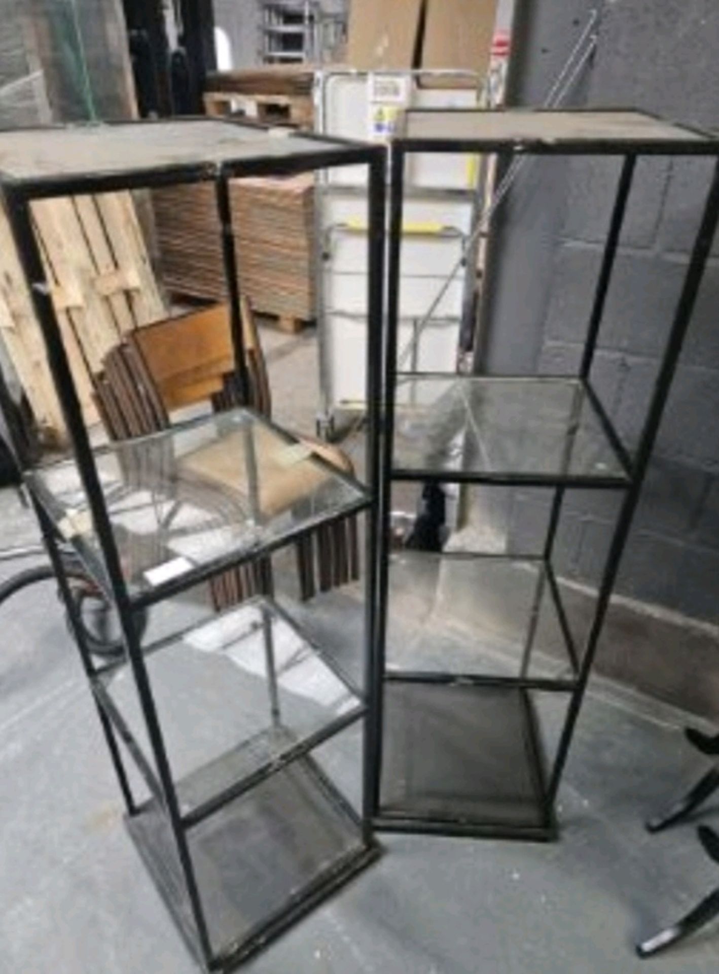 Metal & Glass Display Stand x 2