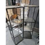 Metal & Glass Display Stand x 2