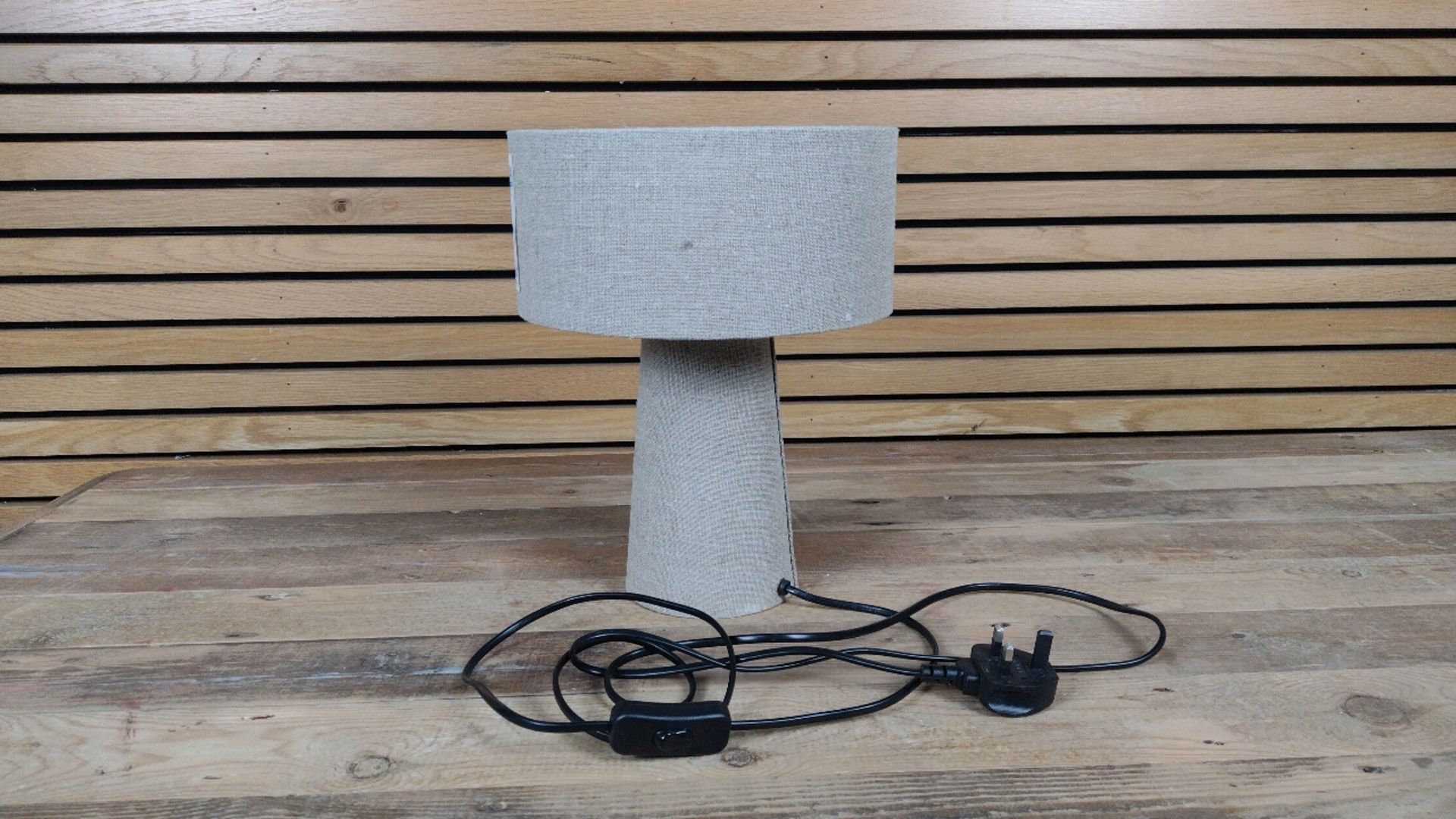 Natural Linen Table Lamp by Nicky Cornell - Image 5 of 5