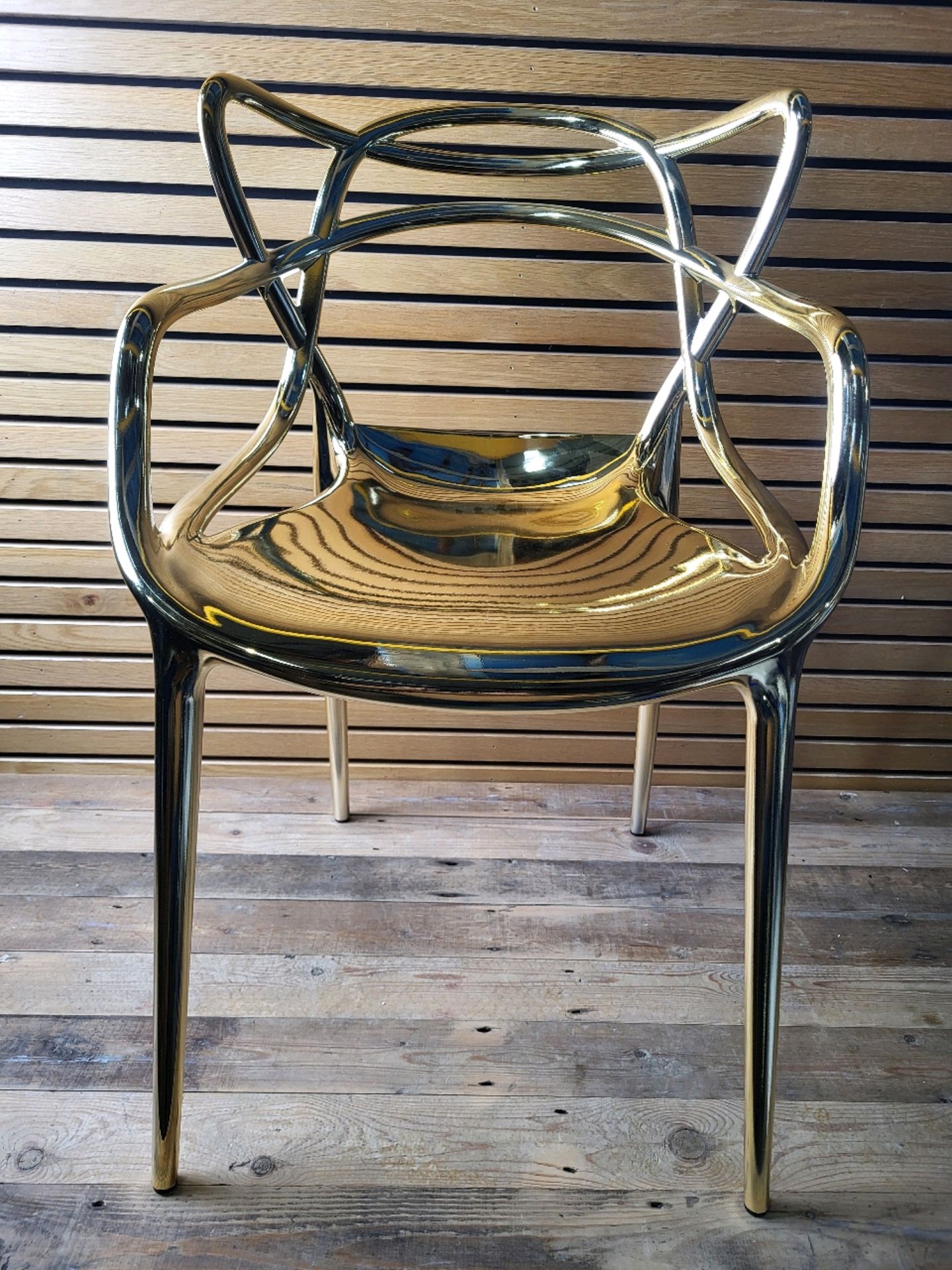 Kartell Masters Chairs - pair - in Gold designed by Philippe Starck & Eugeni Quitlett - Image 2 of 4