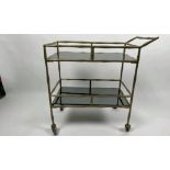 Amara Luxe Gold and Glass Drinks Trolley