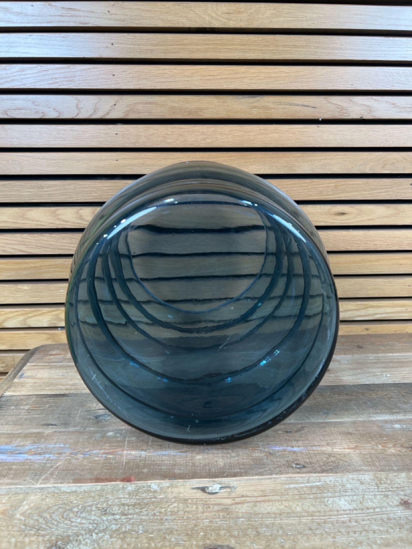 Blue Glass Planter - Image 3 of 4