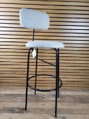Liang & Emiel Seclus Bar Stool With Boucle Sand Upholstery