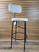 Liang & Emiel Seclus Bar Stool With Boucle Sand Upholstery