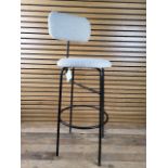 Liang & Emiel Seclus Bar Stool With Boucle Sand Upholstery