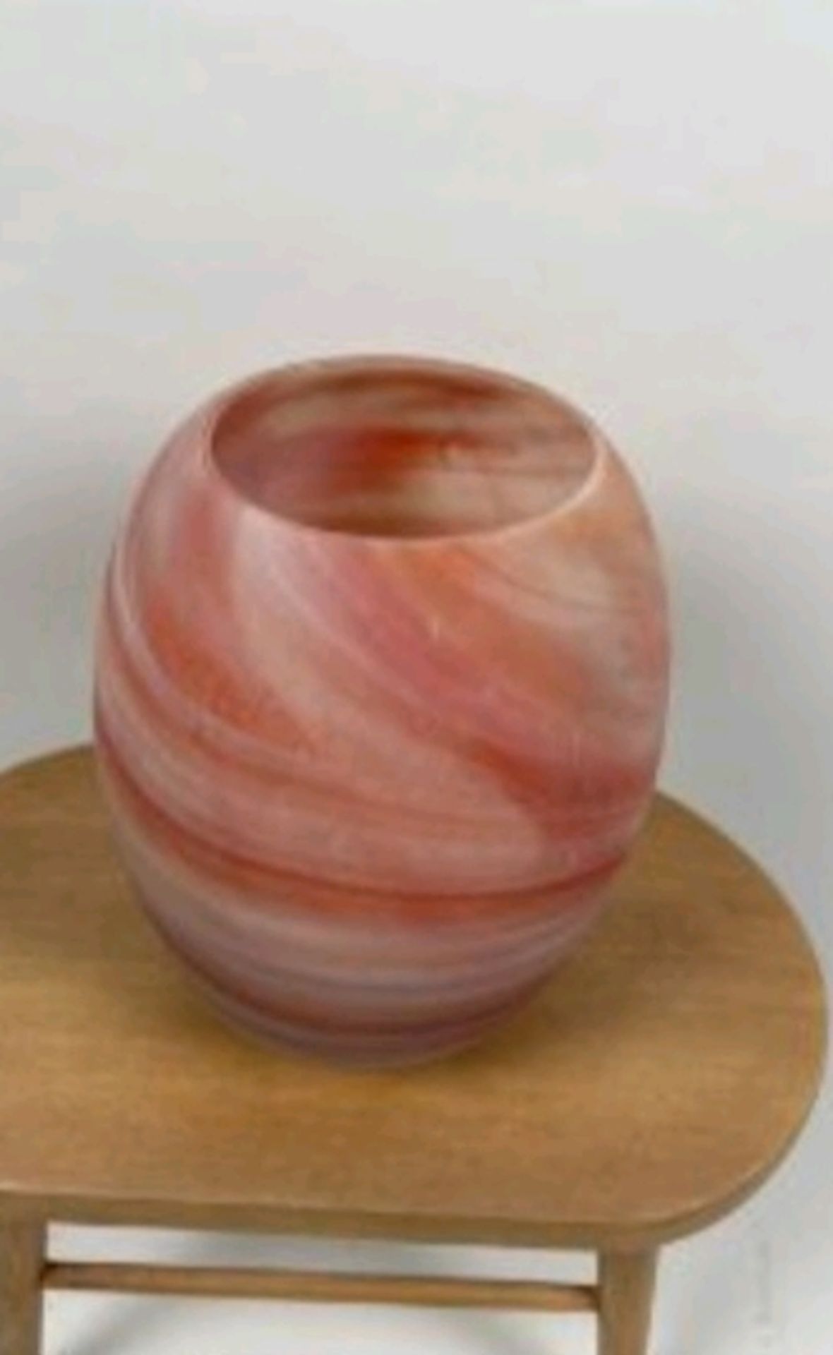 Pink Glass Marble Vase - Image 2 of 4