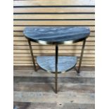 Bloomingville Clint Side Table With Marble Top