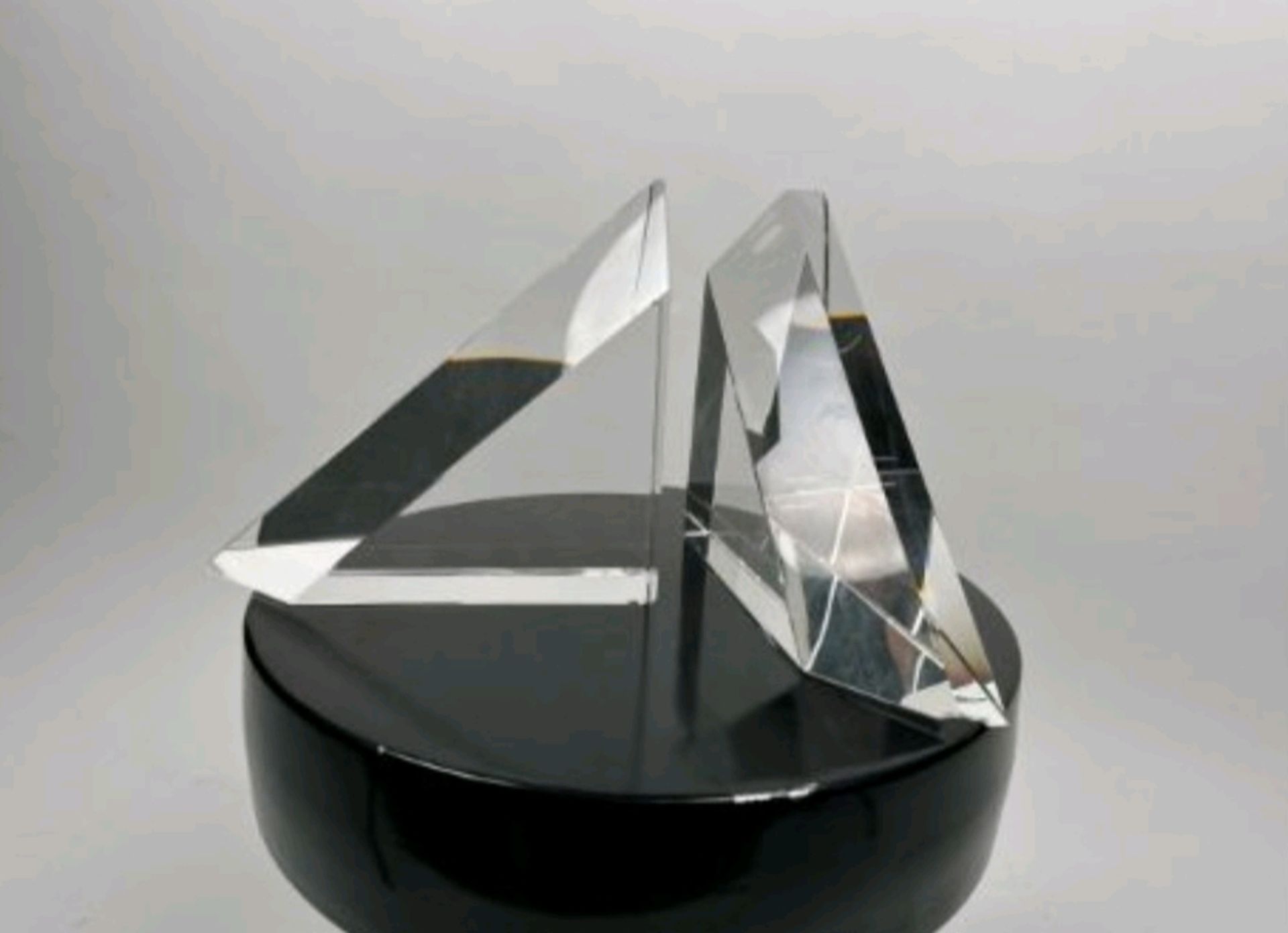 Greg Natale Polished Crystal Bookends - Image 2 of 3