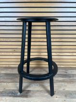 Black Metal Spinning Stool