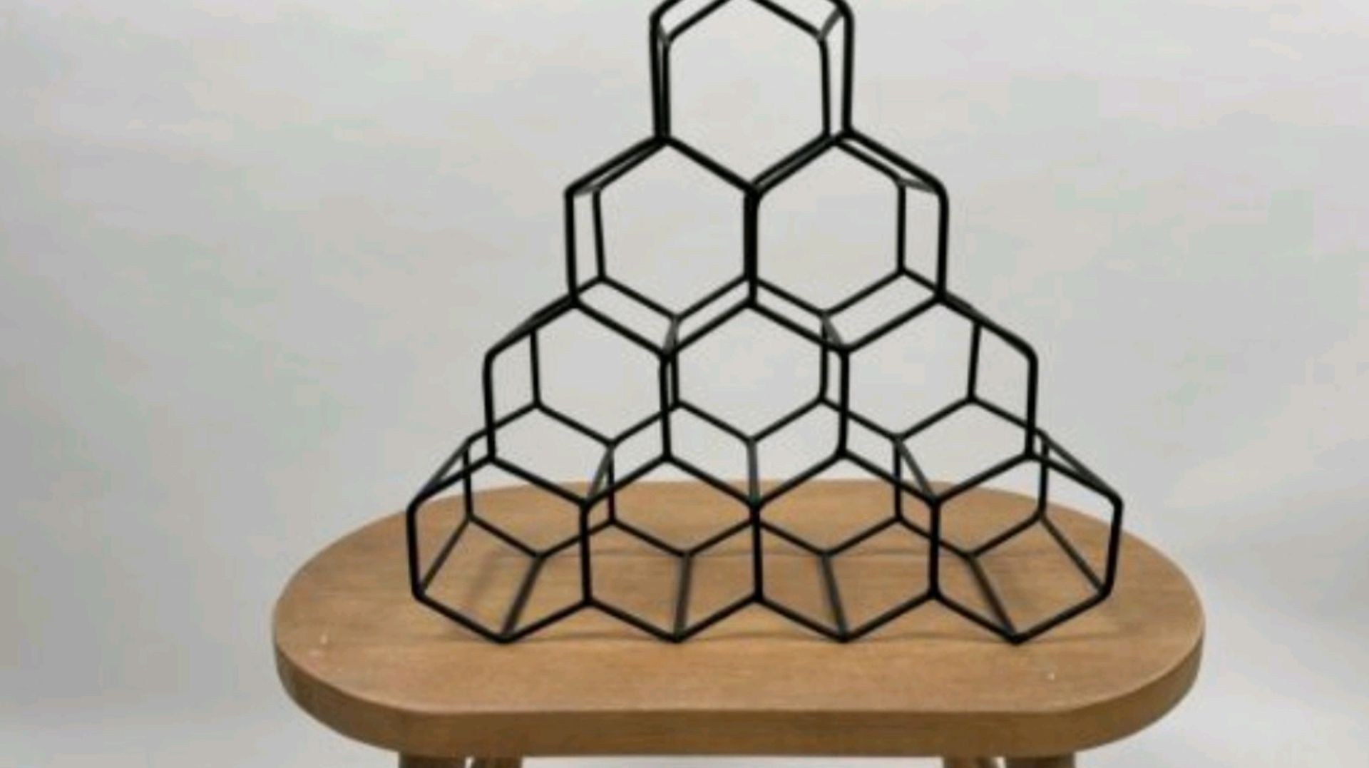 Hexagon Metal Frame Bottle Holder - Image 3 of 4
