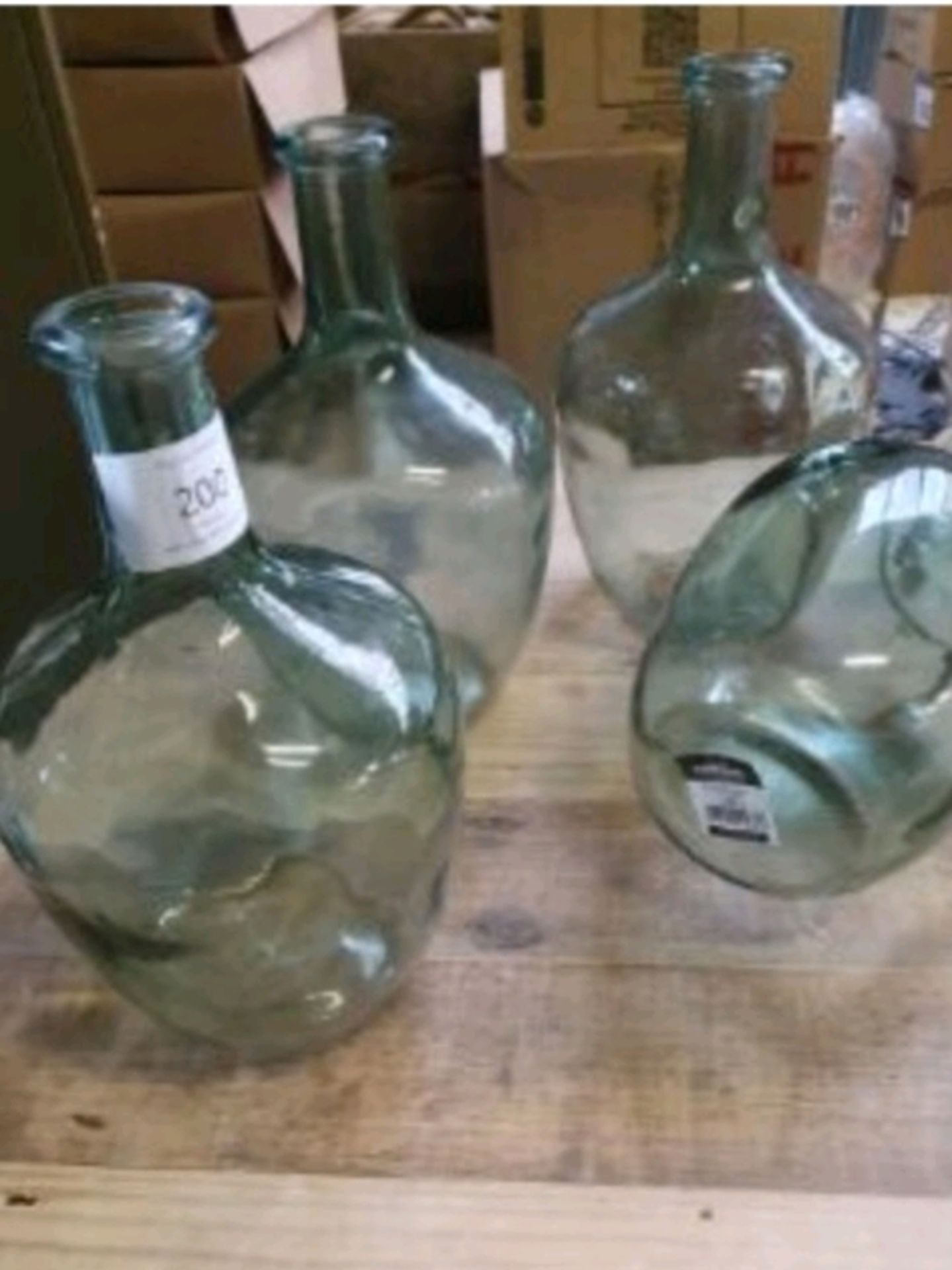 Medium Green Bottles x 4 - Image 2 of 2