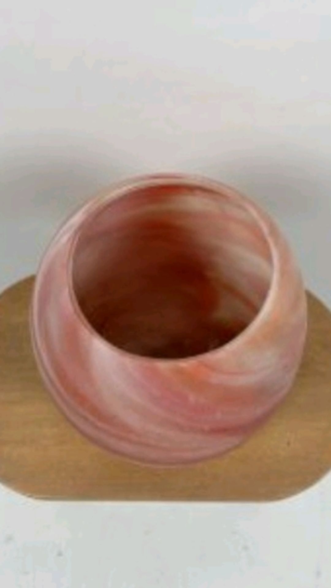 Pink Glass Marble Vase - Image 4 of 4