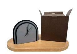 Rudi Grey Central Desk Clock