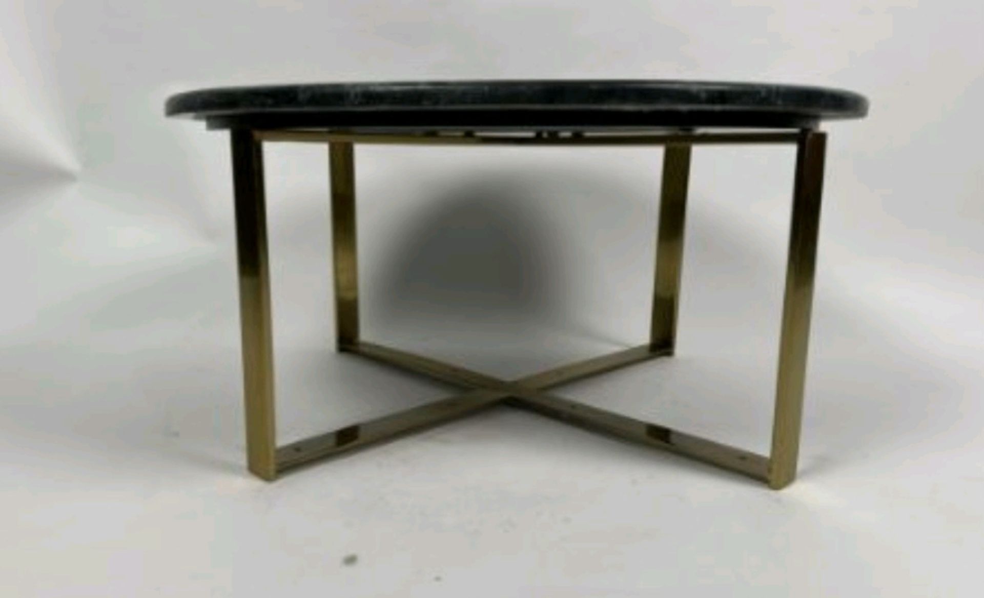 Amara Luxe Round Gold Base Coffee Table - Image 2 of 3