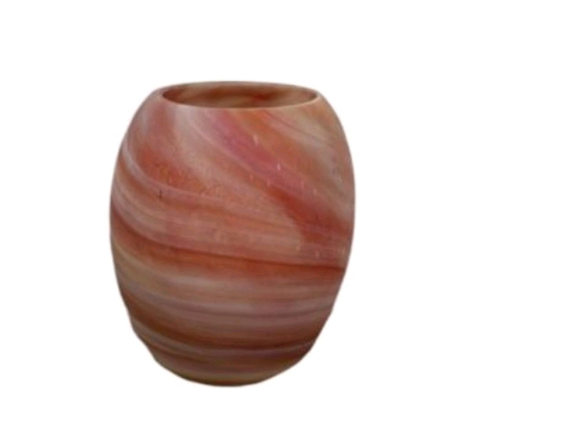 Pink Glass Marble Vase