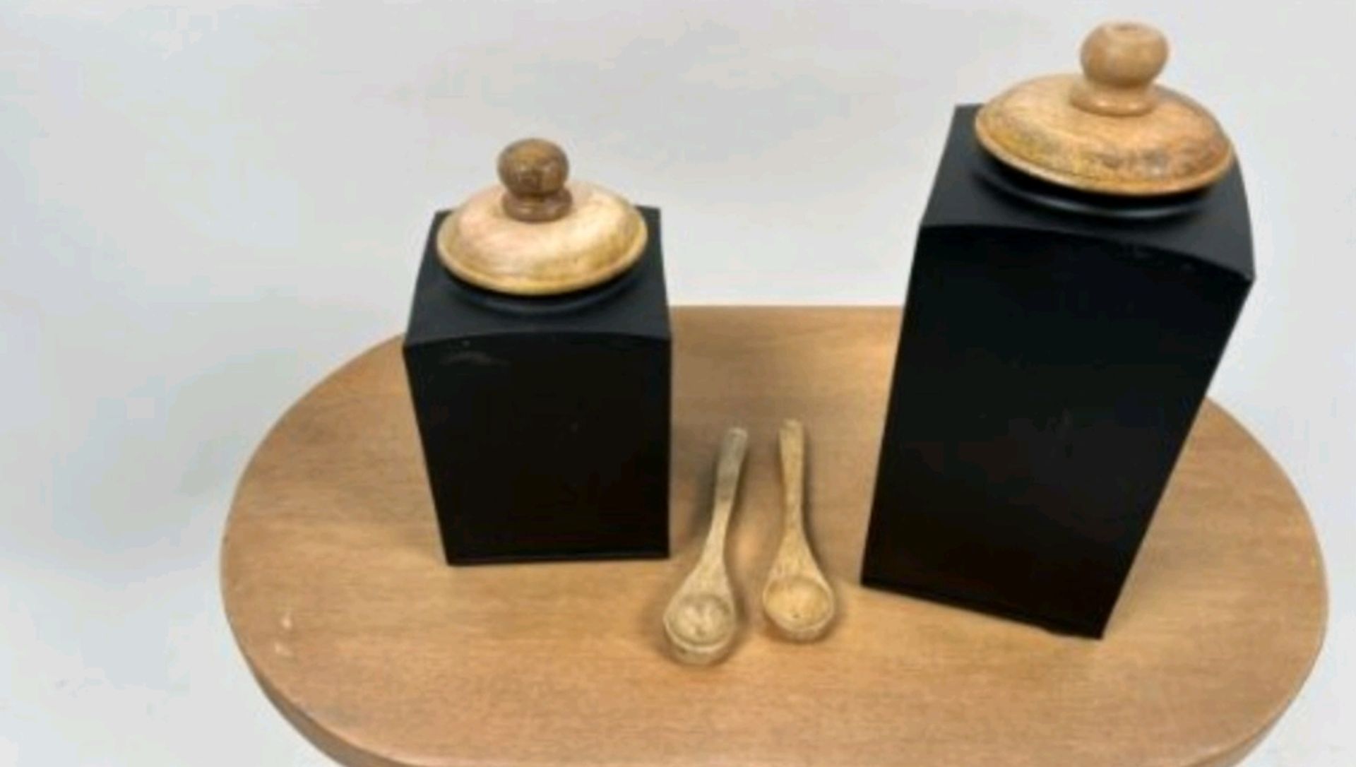 Amara Design Black Metal Pots x 2 - Image 3 of 3