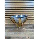 Nima Oberoi Feather Pedestal Decorative Bowl