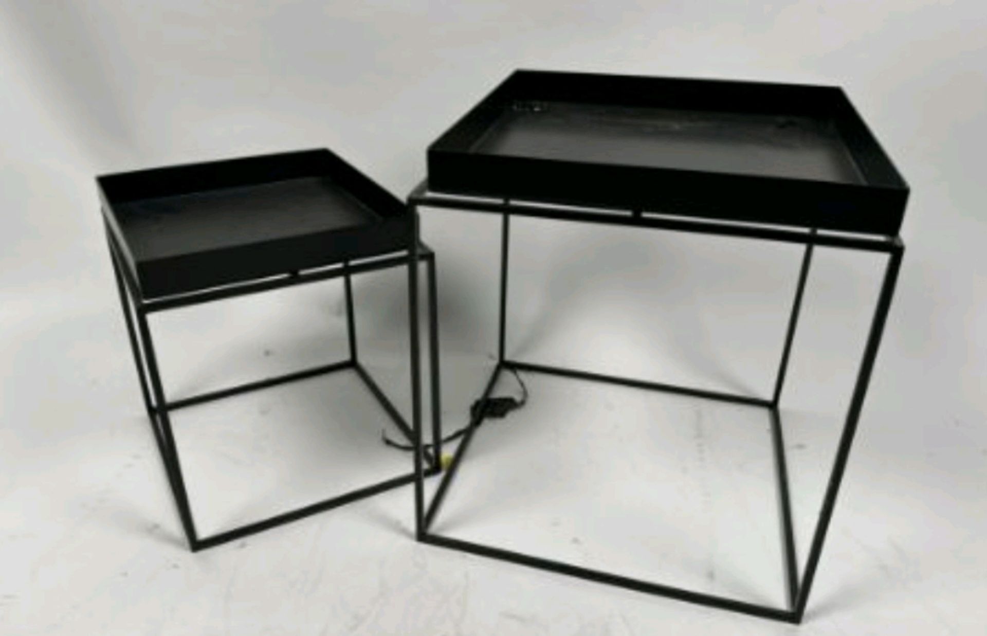 Black Square Frame Display Table Set Of 2 - Image 2 of 4
