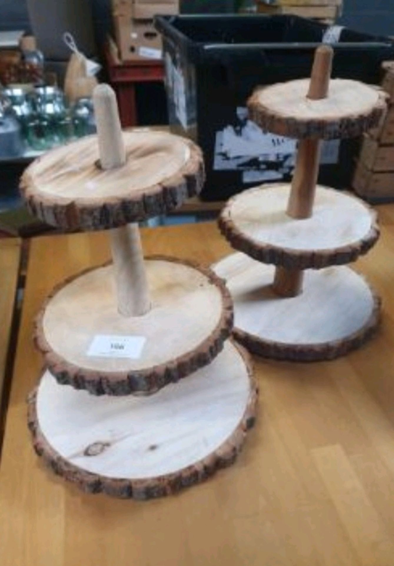 3 Tier Wooden Stands x2