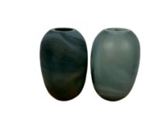 Amara Glass Vase x 2 Dark Blue