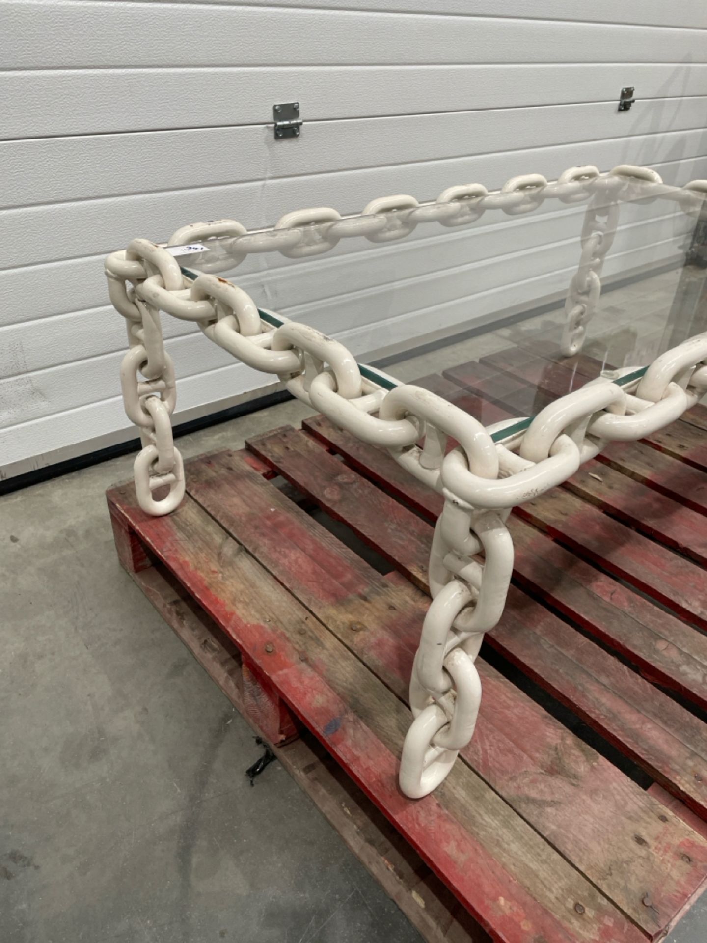 Vintage Large Iron Chain Coffee Table Brutalist Belgium in the style of Franz West - Image 4 of 4