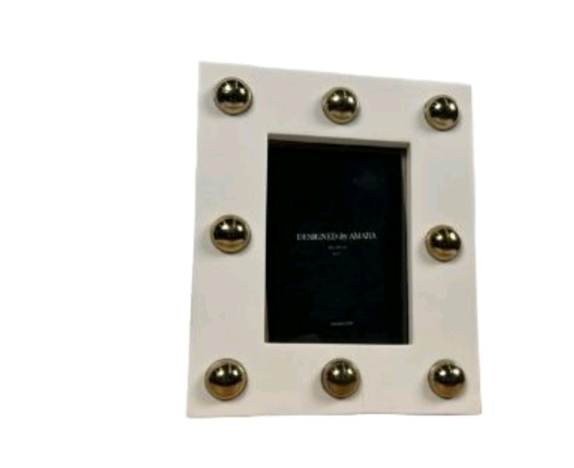 White Studded Amara Design Picture Frame