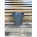 Grey Waste Paper Bin Leather