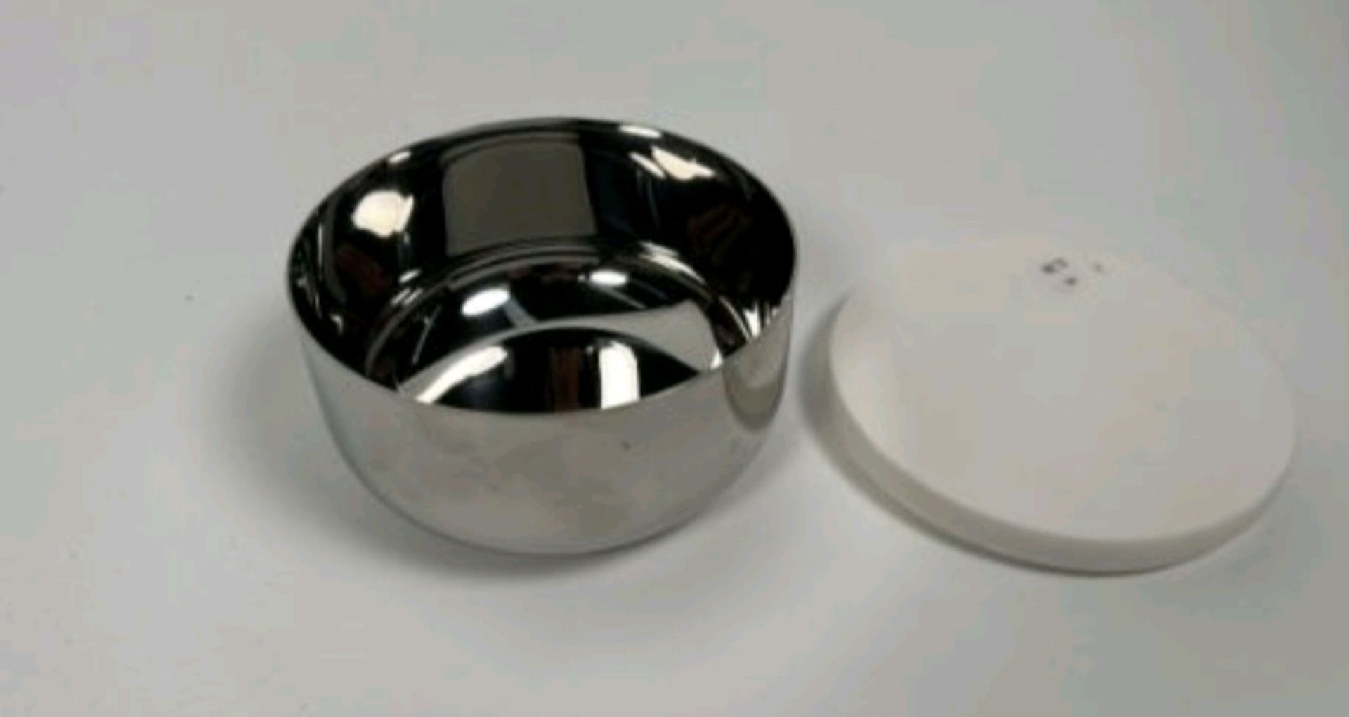 tf Silver Storage Bowl With Marble Lid