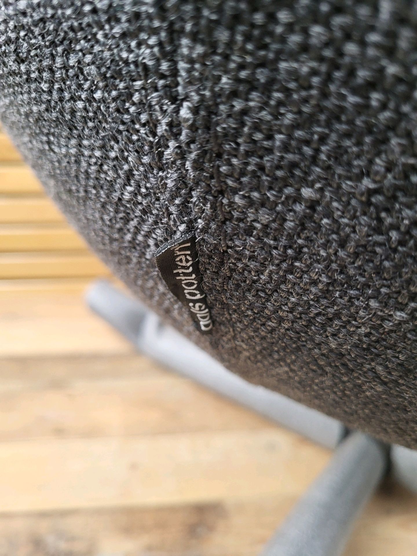 Pols Potten Grey Swivel Fabric Chair - Image 3 of 4