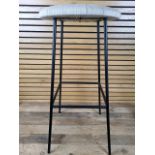 Amara Black Stool With Wool String Top