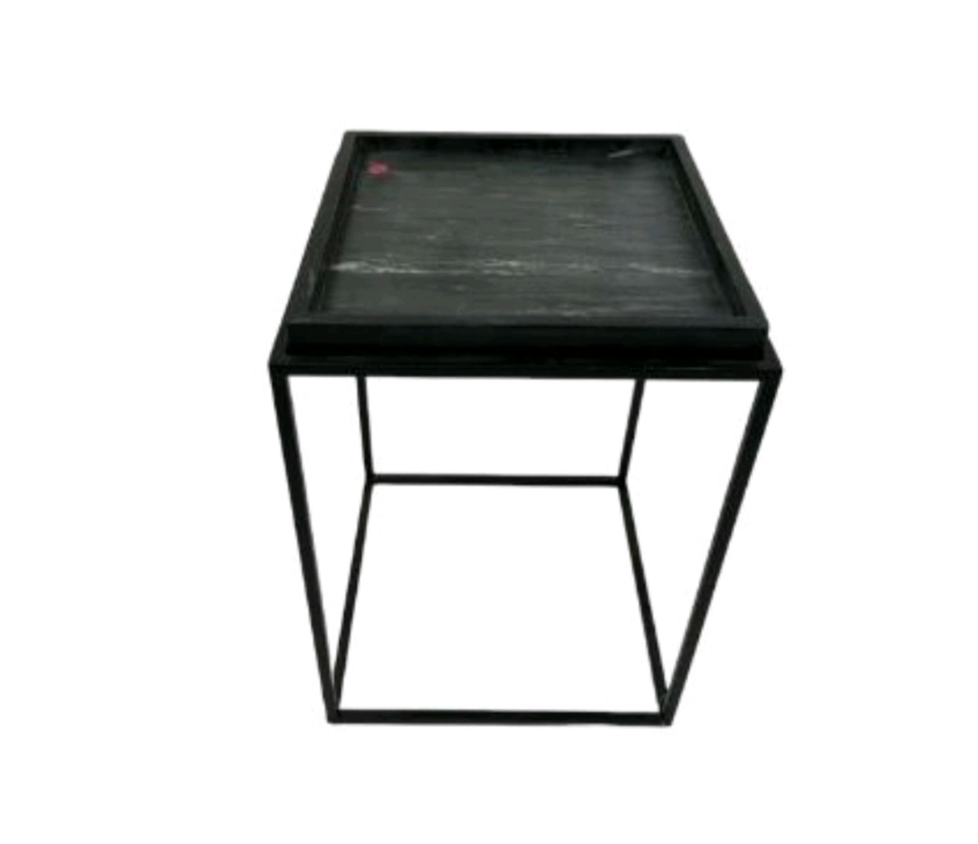 Black Square Frame Side Table