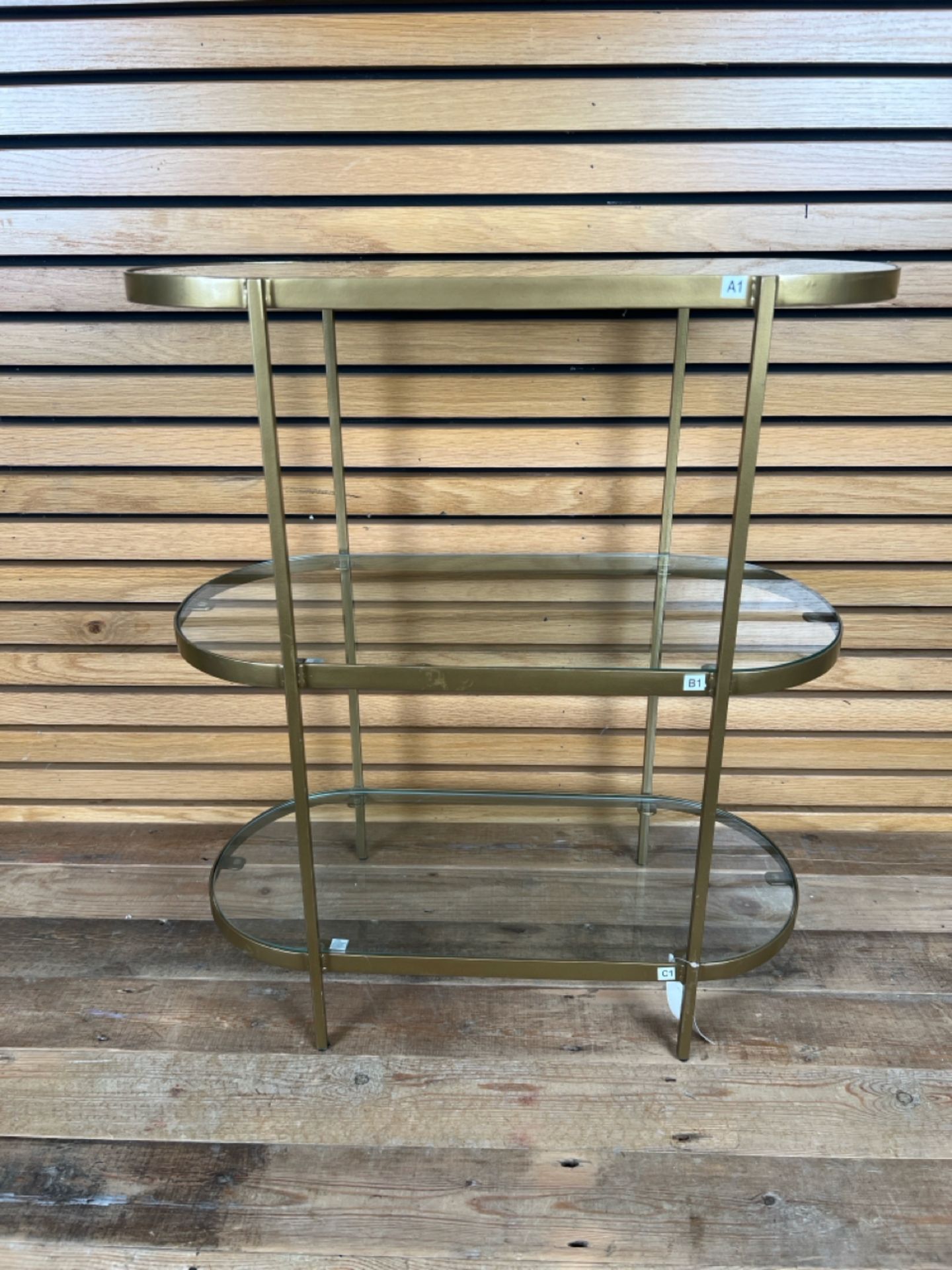 Amara Glass 3 Tiered Side Table