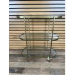 Amara Glass 3 Tiered Side Table