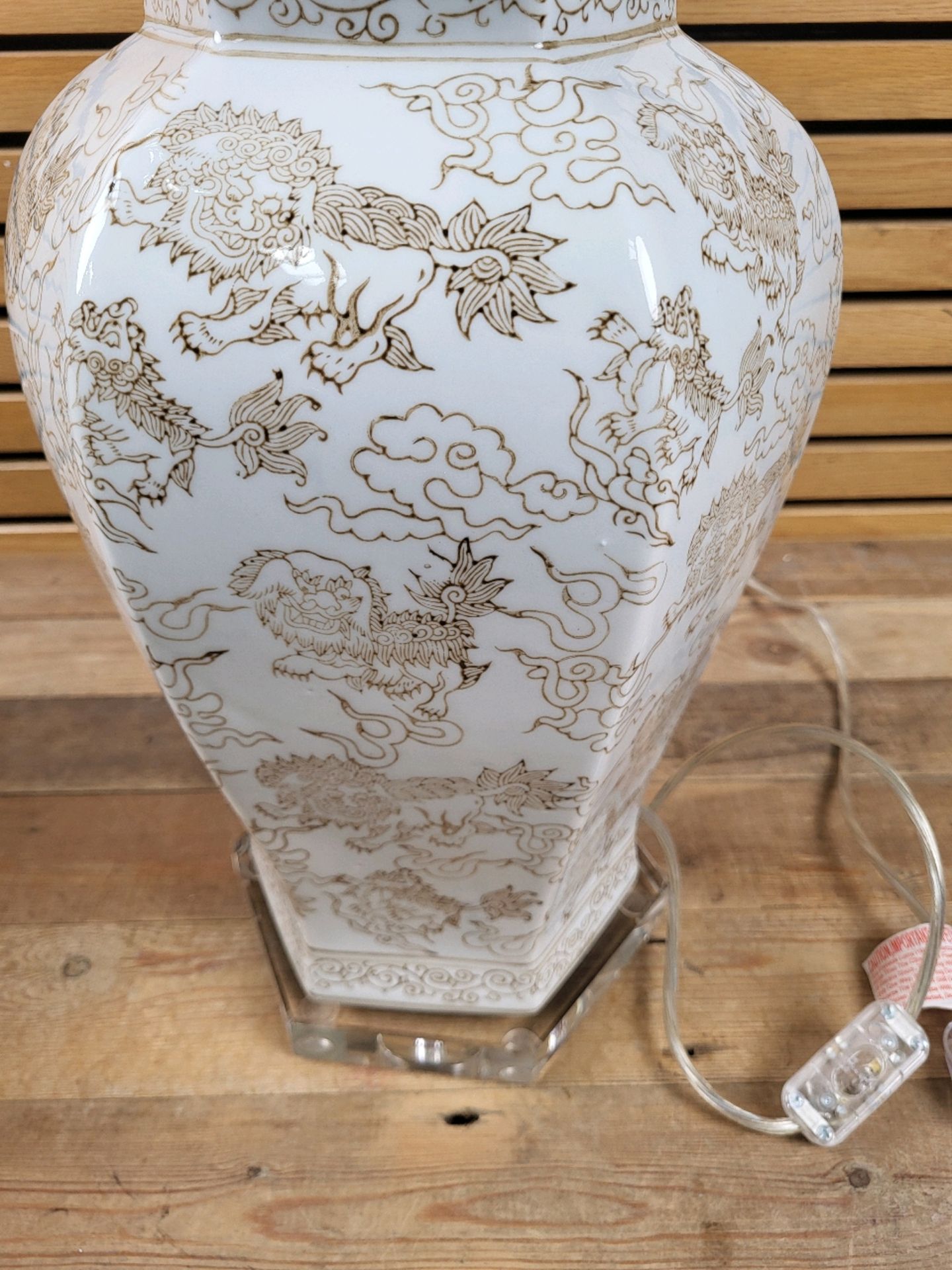 Made Goods Christina Table Lamp Beige/White Gloss - Image 3 of 4