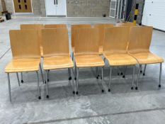 Wooden Chairs With Metal Frame x10
