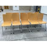 Wooden Chairs With Metal Frame x10