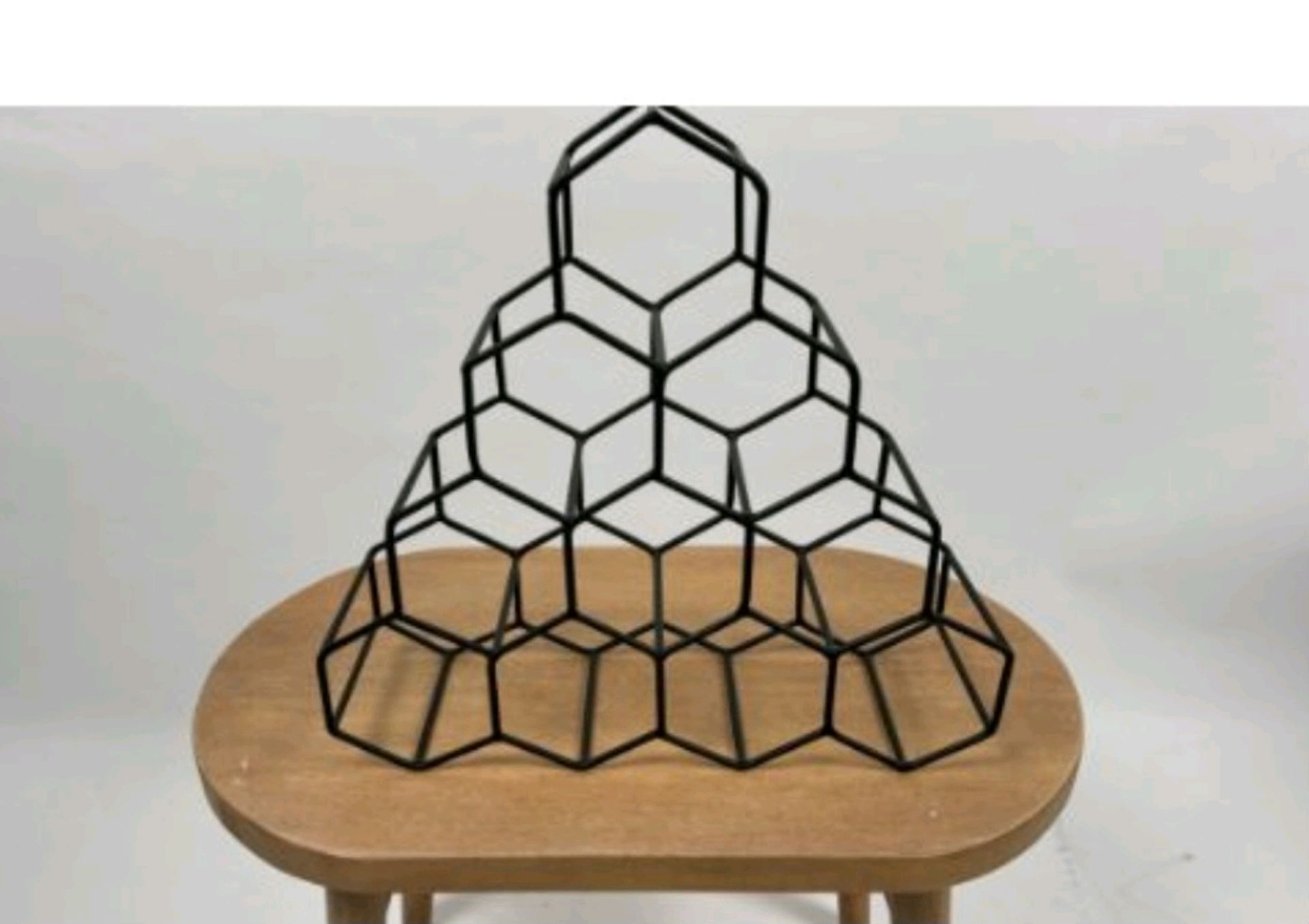 Hexagon Metal Frame Bottle Holder - Image 2 of 4