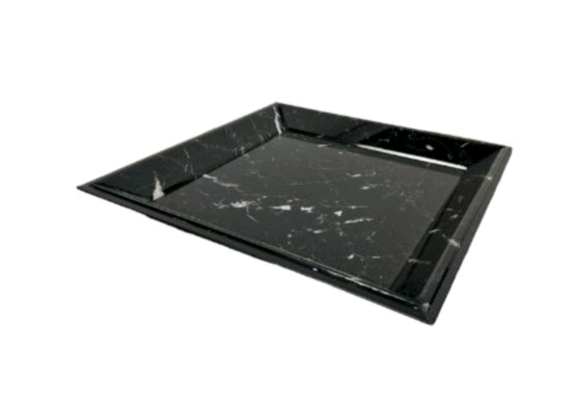 Black Marble Pattern Display Plate