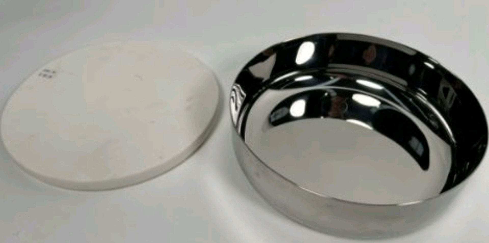tf Silver Storage Bowl With Marble Lid - Image 3 of 3