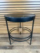 Normal Midnight Side Table Round Marble - Black