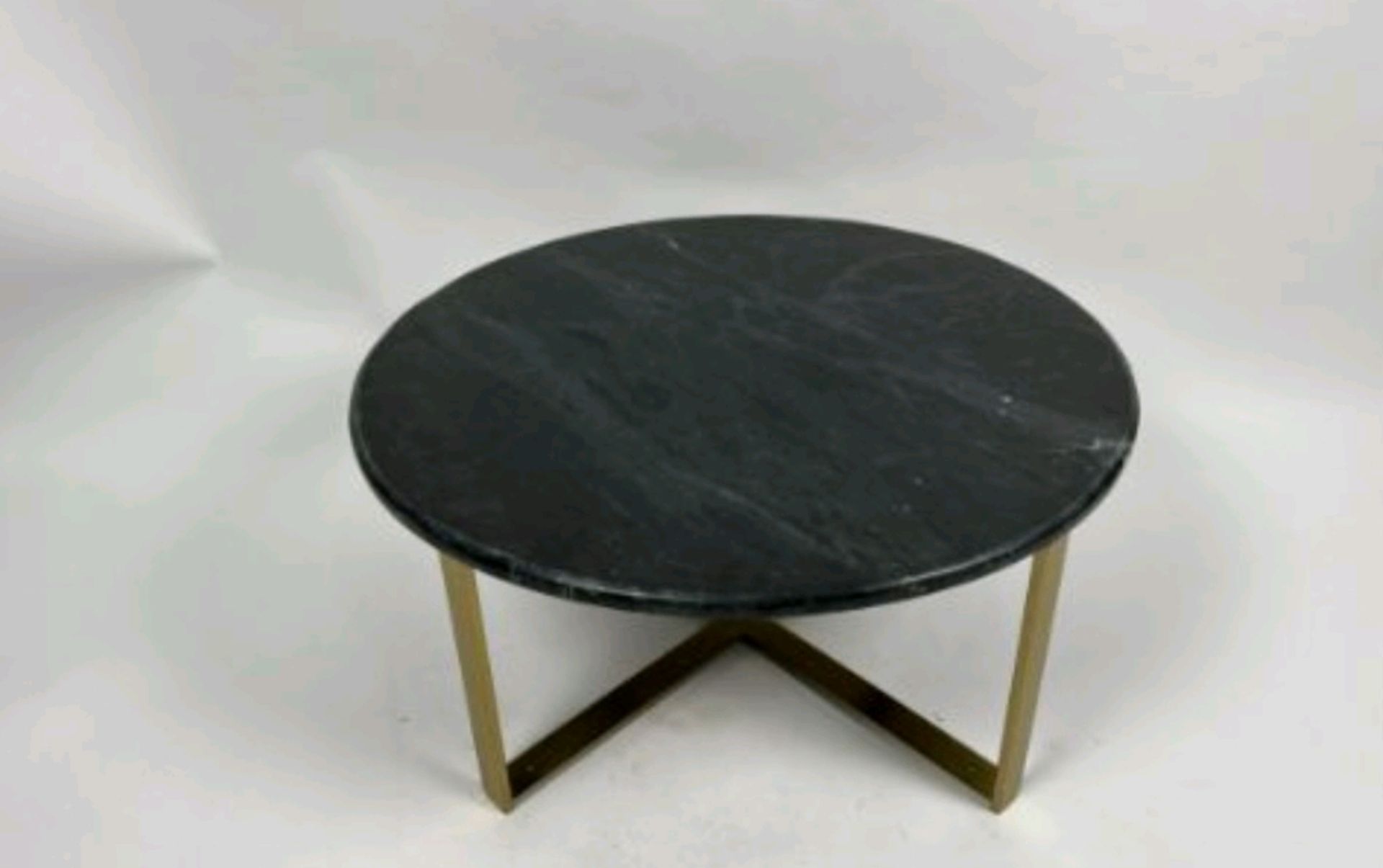 Amara Luxe Round Gold Base Coffee Table - Image 3 of 3