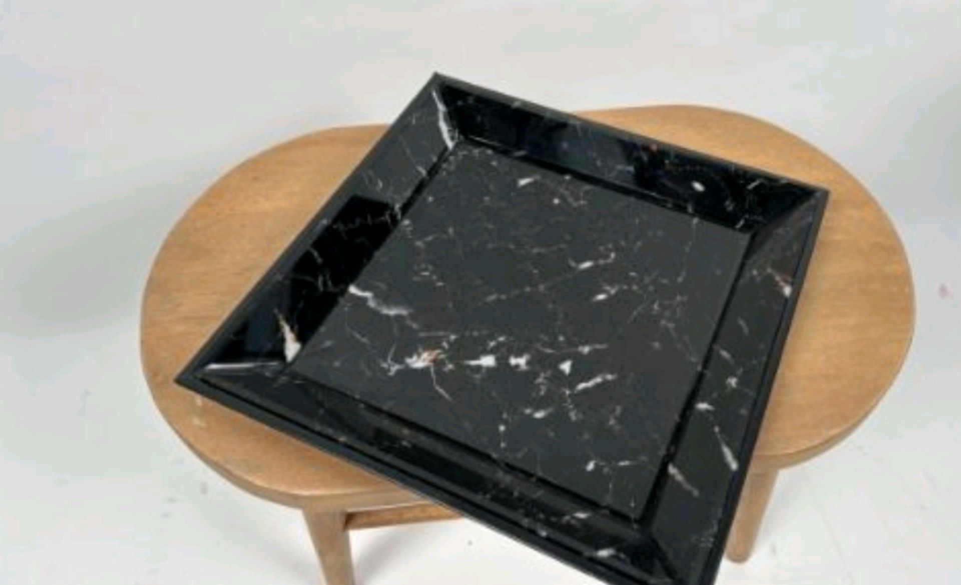 Black Marble Pattern Display Plate - Image 3 of 3
