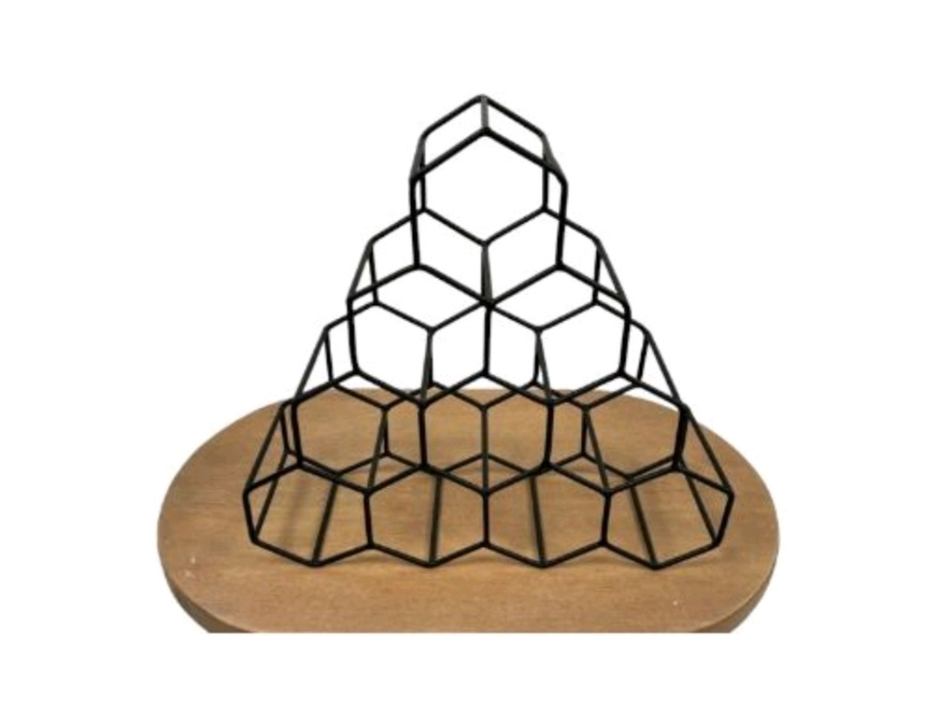 Hexagon Metal Frame Bottle Holder